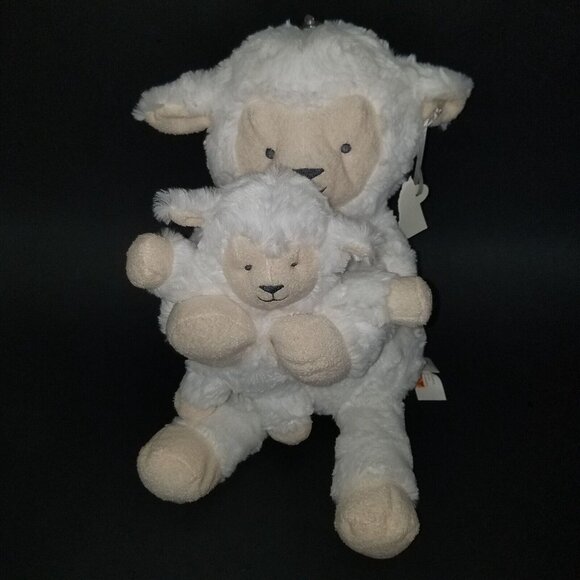 Cloud Island White Sheep Lamb Plush Lovey Rattle Mom Baby Stuffed Animal Toy - Picture 1 of 10